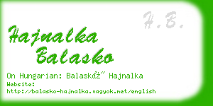 hajnalka balasko business card